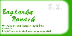 boglarka mondik business card